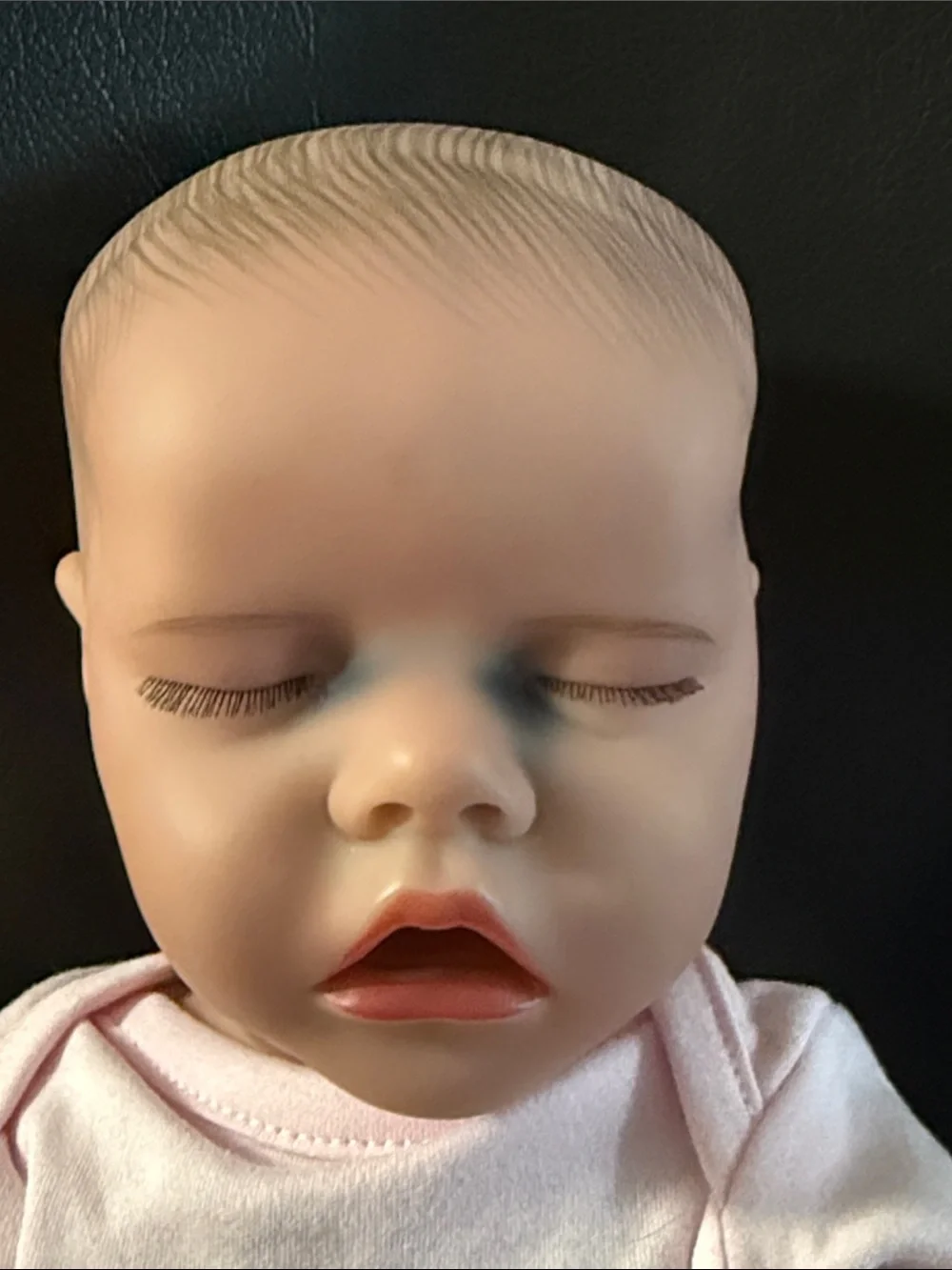 18” Lifelike Infant Girl Eyes Closed Silicone Doll